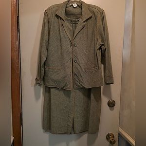 Tribe size medium skirt and jacket HAND KNIT.